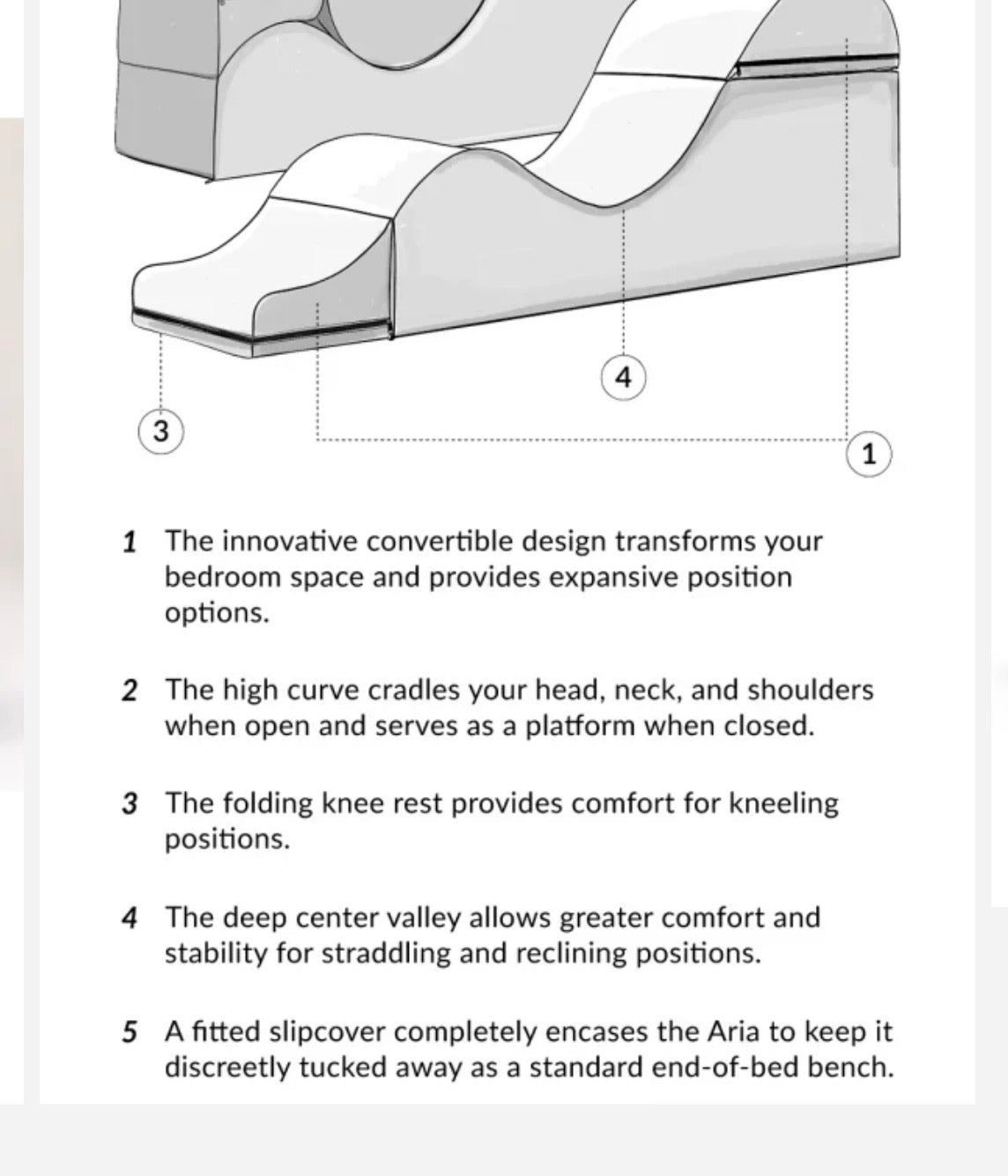 Aria Flip Chaise - 18 in